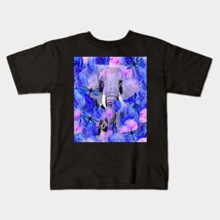 ELEPHANT AND FLOWERS Kids T-Shirt